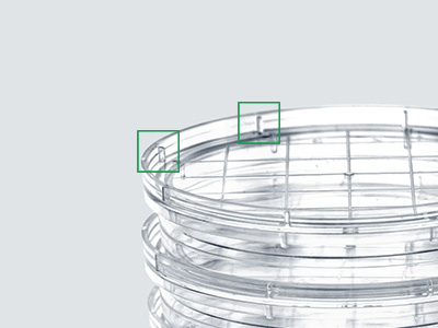 皿外环多条加强筋与加固环设计 ，有效增加皿体强度，防止侧压变形
