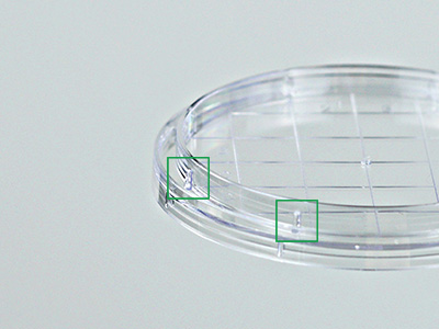 皿内环卡扣设计 ，培养皿与皿盖紧密度高，防止误开，倒置不易脱落